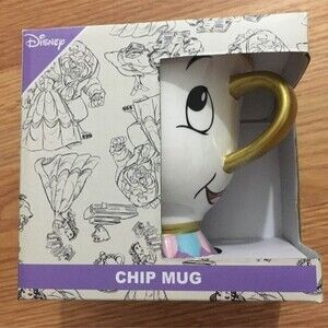 Disney Beauty And The Beast Chip Sculpted Ceramic Figural Mug NEW